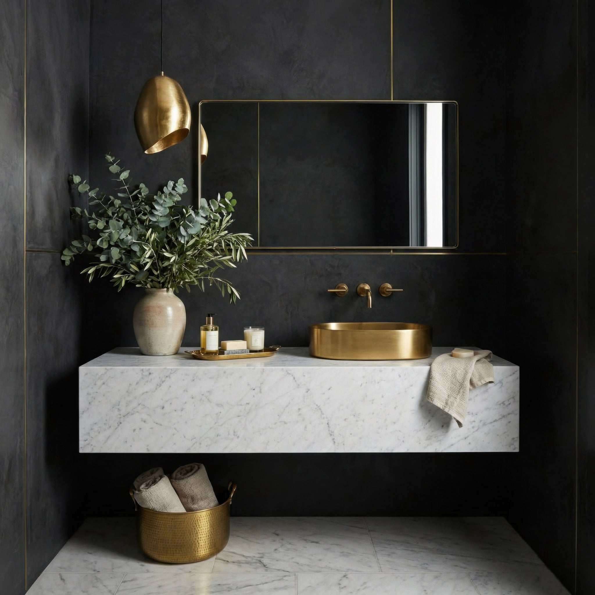 Kye 22x40 Rounded Rectangular Wall Mirror - Gold
