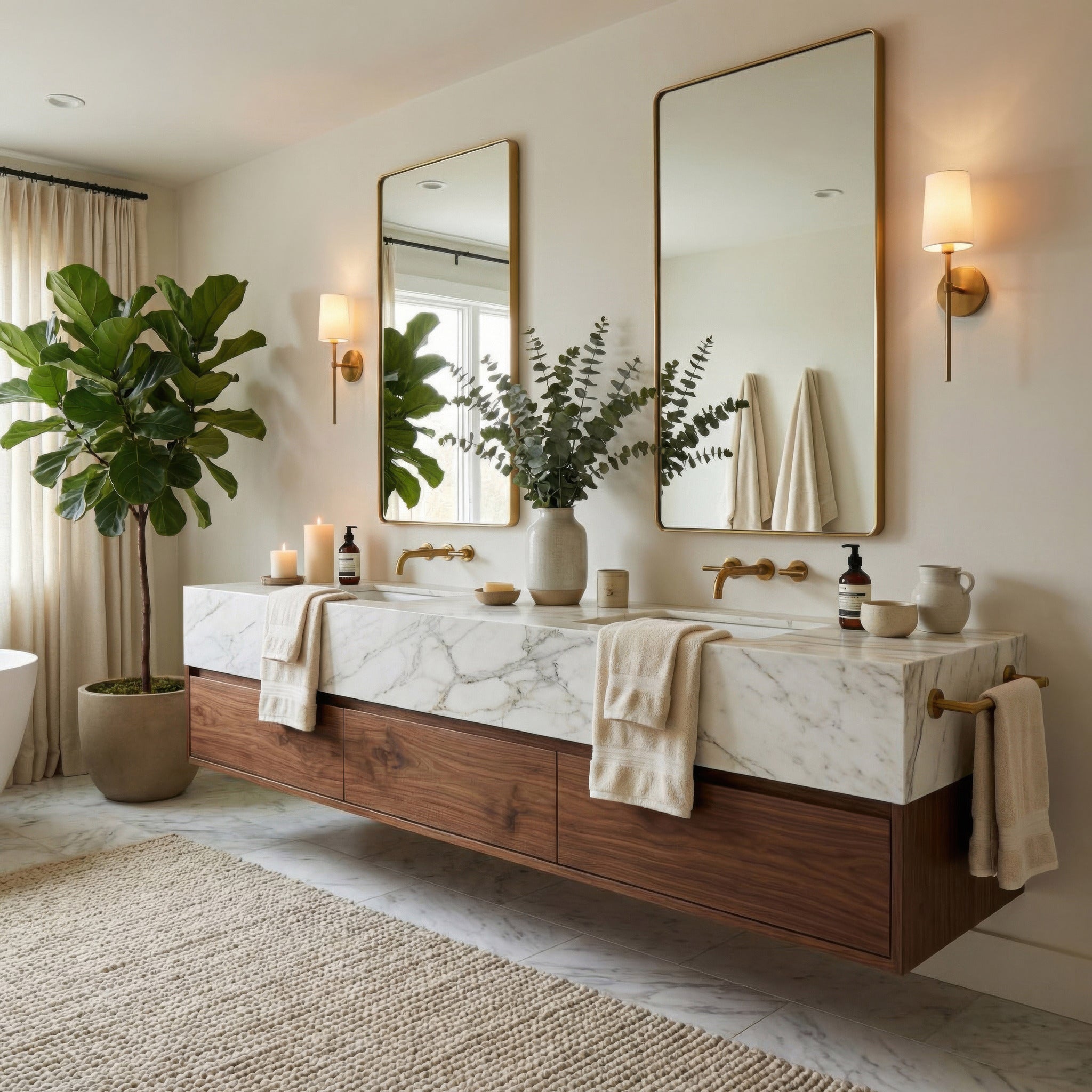 Kye 22x40 Rounded Rectangular Wall Mirror