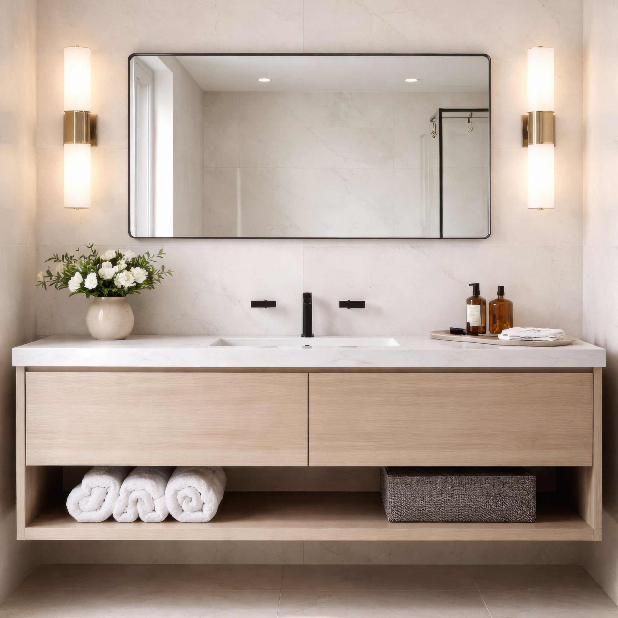 Kye 22x40 Rounded Rectangular Wall Mirror - Polished Nickel
