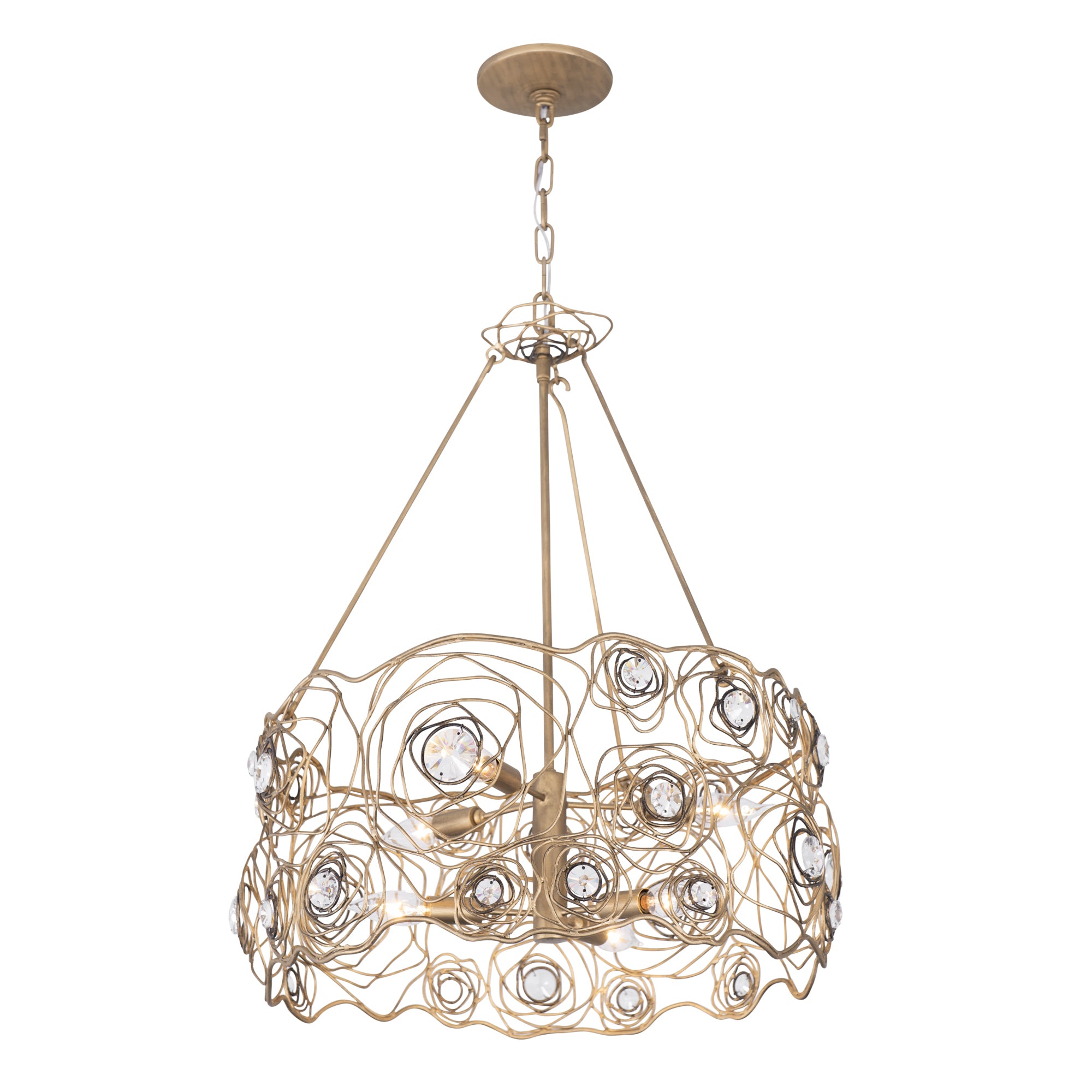 Ethereal Rose 6-Light Chandelier - Havana Gold Ombre