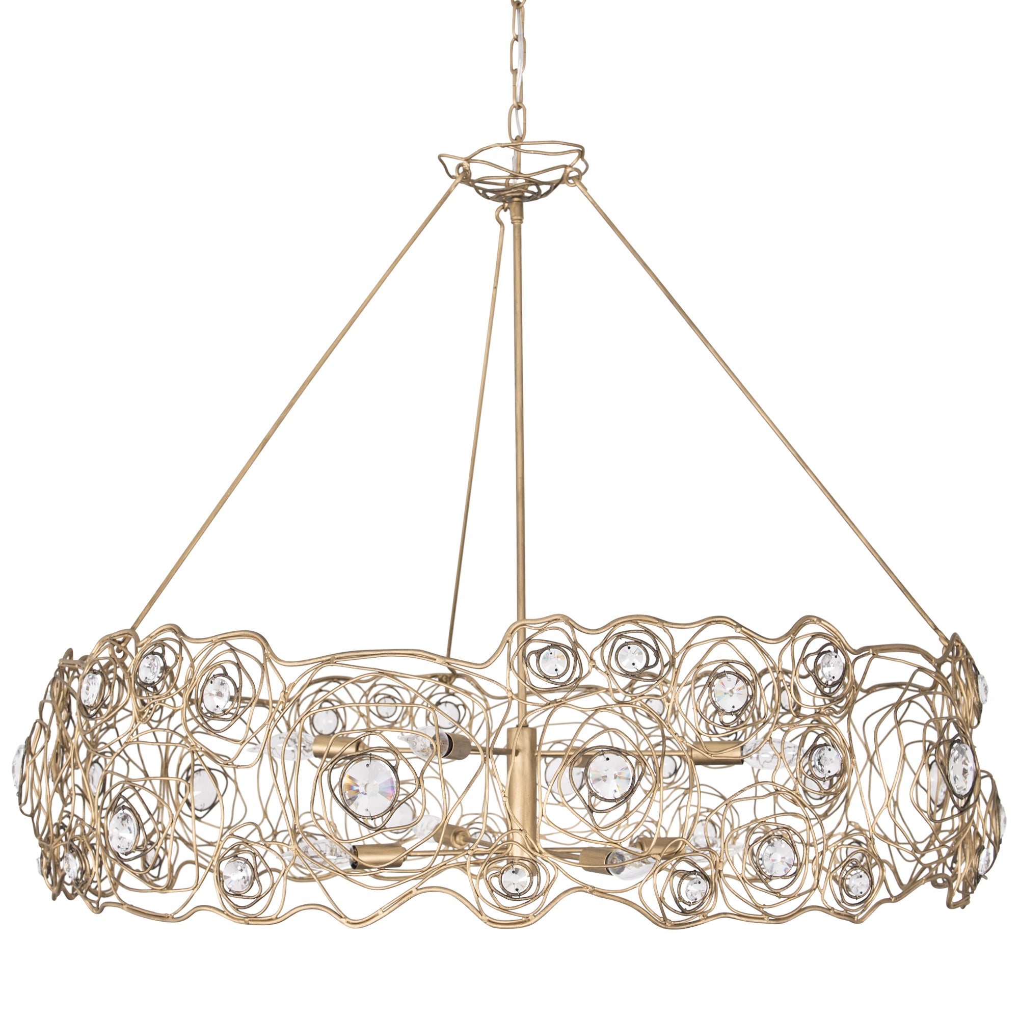 Ethereal Rose 8 Light Chandelier - Havana Gold Ombre