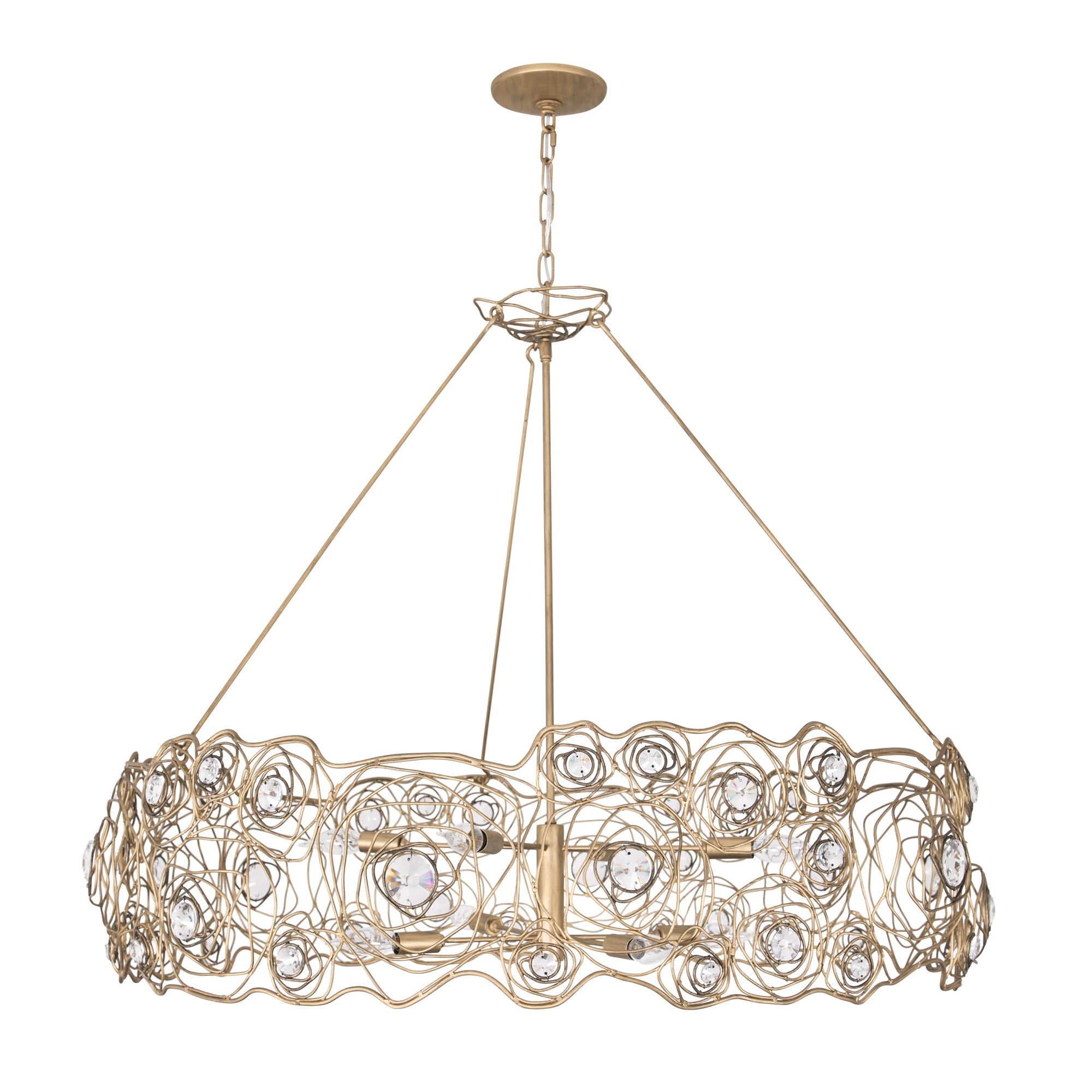Ethereal Rose 8 Light Chandelier - Havana Gold Ombre
