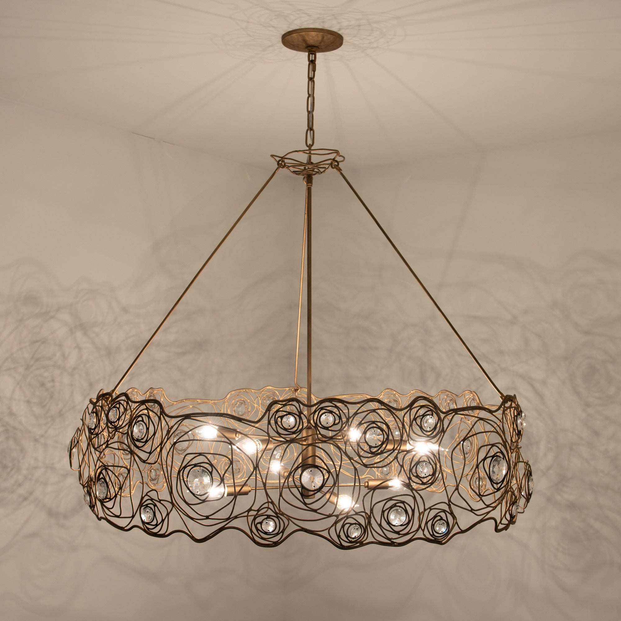 Ethereal Rose 8 Light Chandelier - Havana Gold Ombre