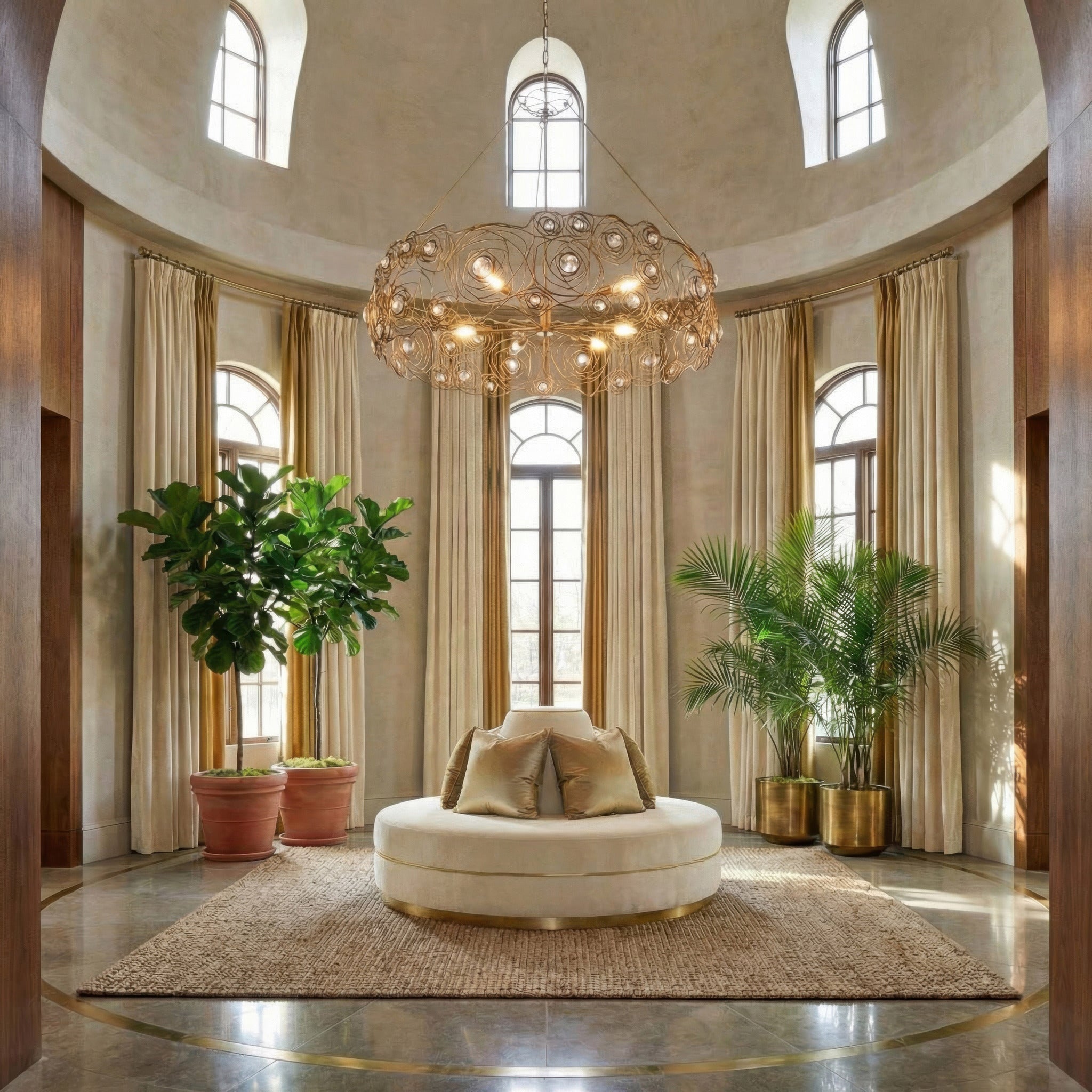 Ethereal Rose 8 Light Chandelier - Havana Gold Ombre