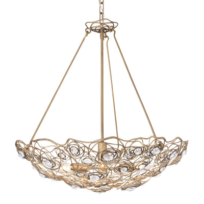 Ethereal Rose 6 Light Inverted Pendant - Havana Gold Ombre