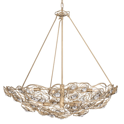 Ethereal Rose 8 Light Inverted Pendant - Havana Gold Ombre