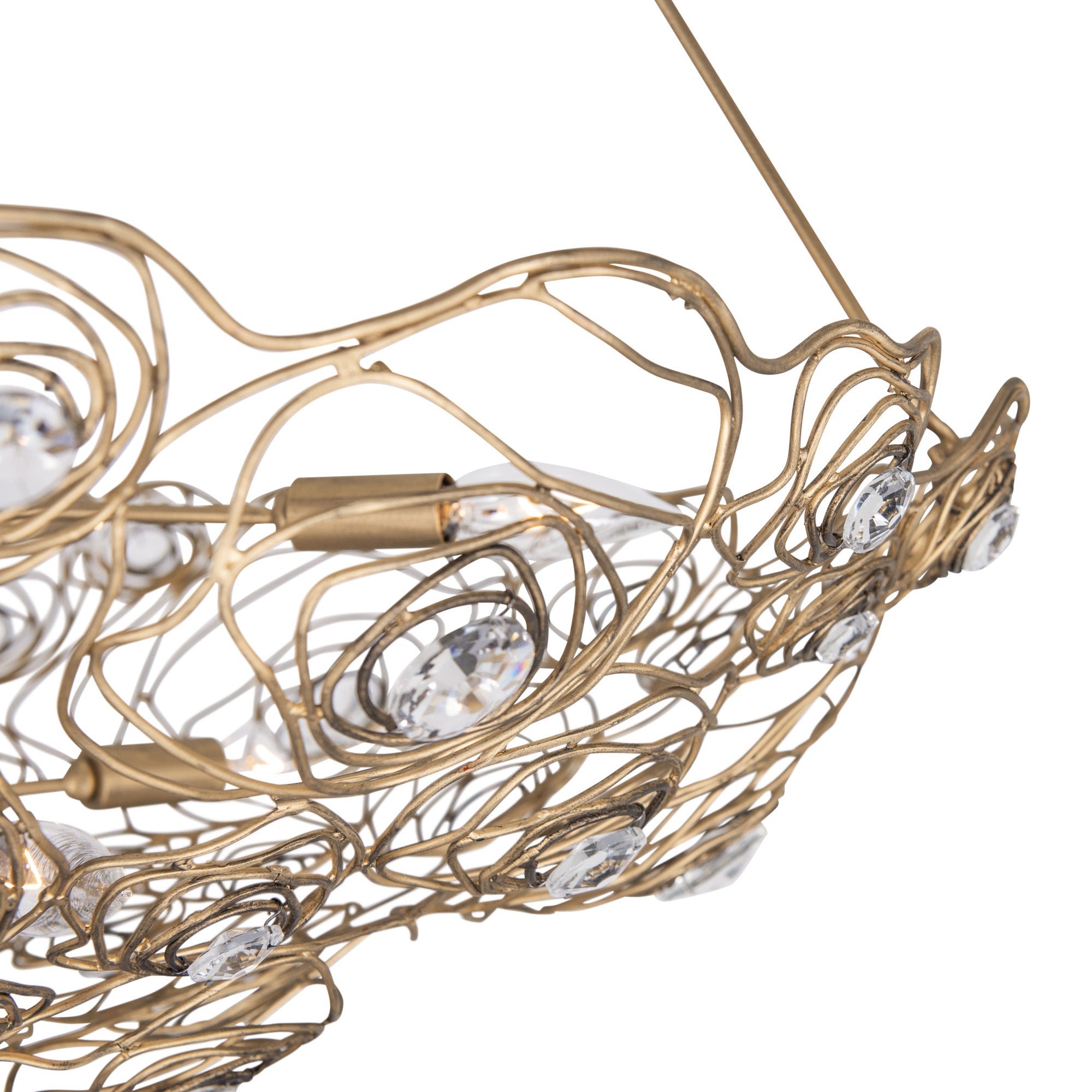Ethereal Rose 8 Light Inverted Pendant - Havana Gold Ombre