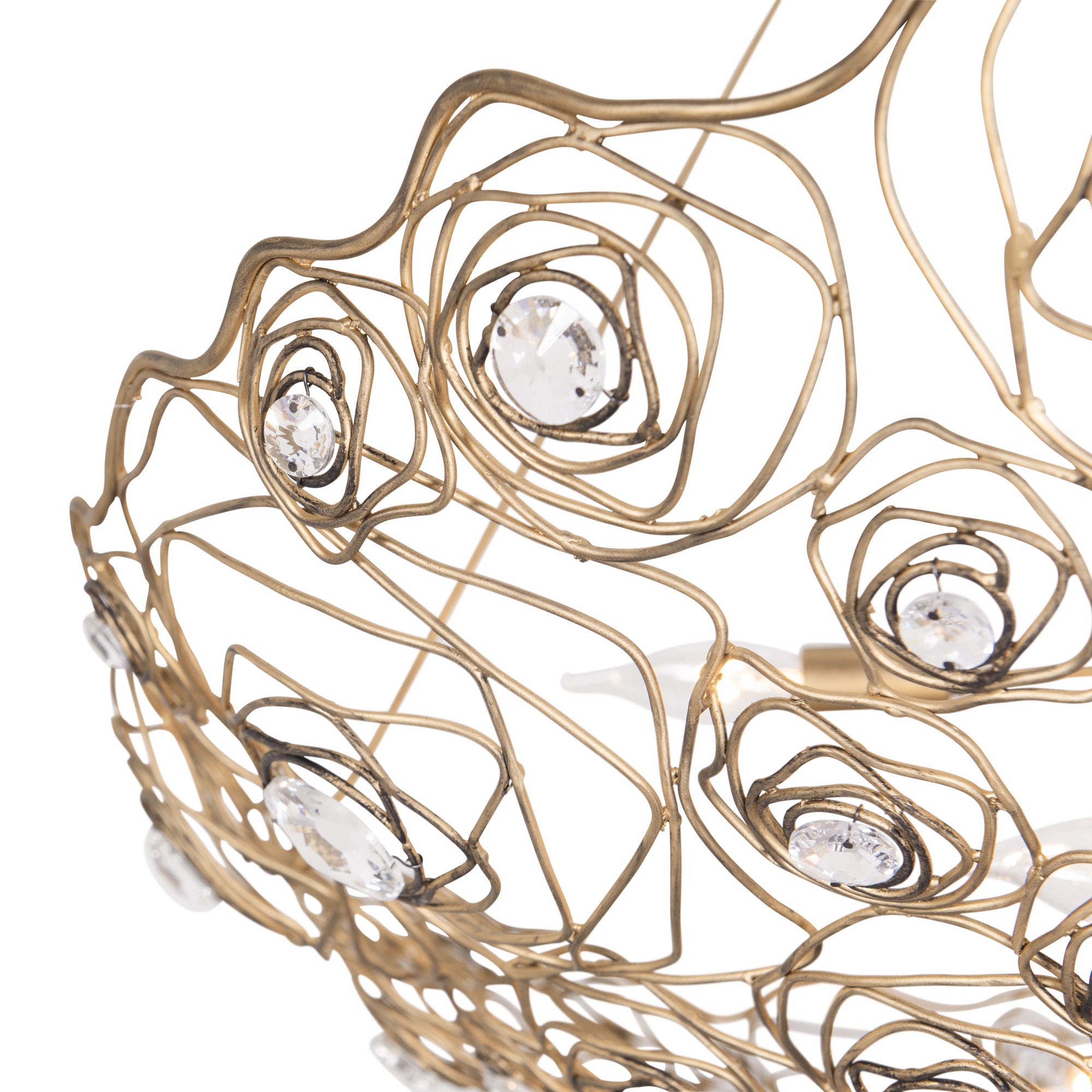 Ethereal Rose 10 Light Inverted Pendant - Havana Gold Ombre