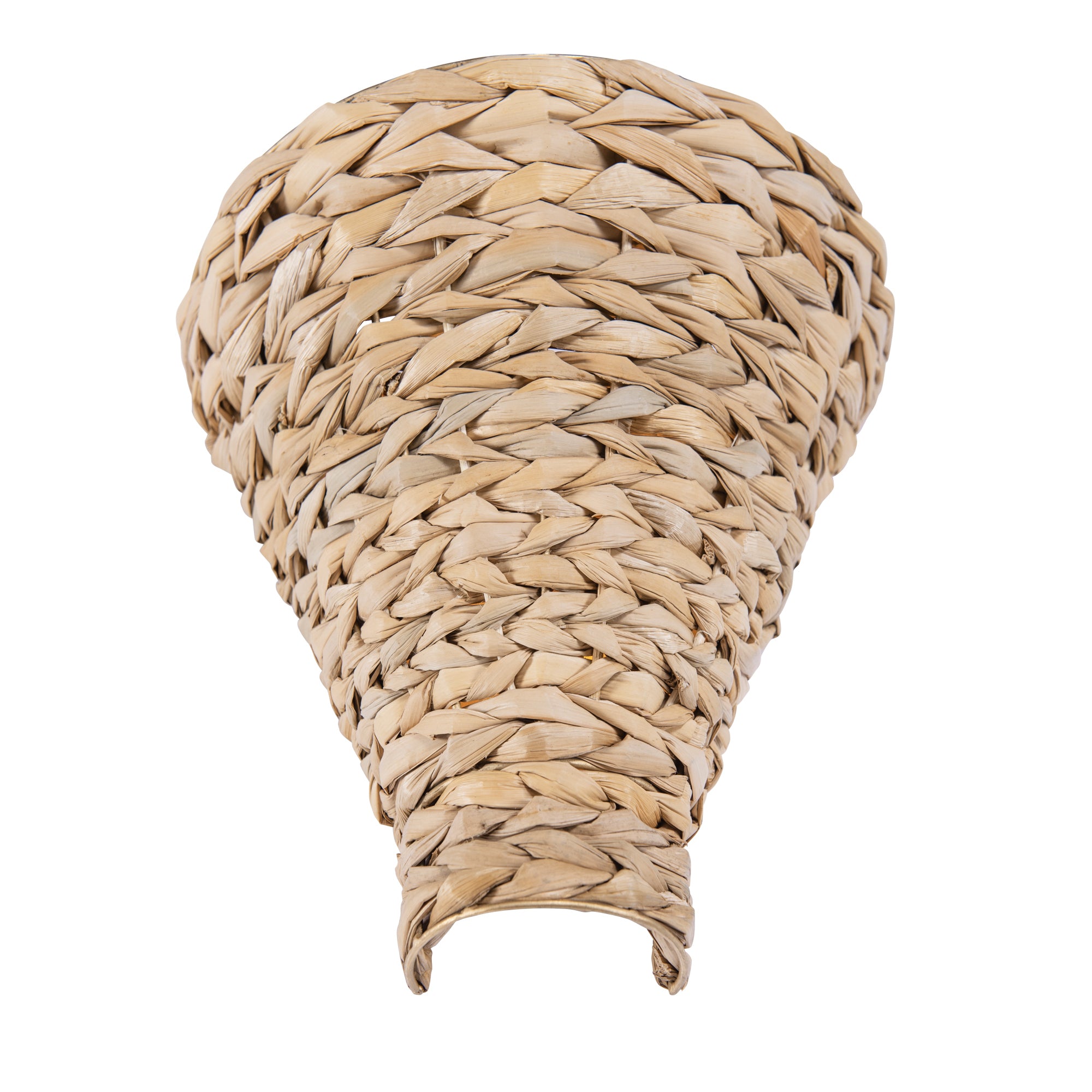 Hilton Head 1 Light Sconce - French Gold/Natural Seagrass