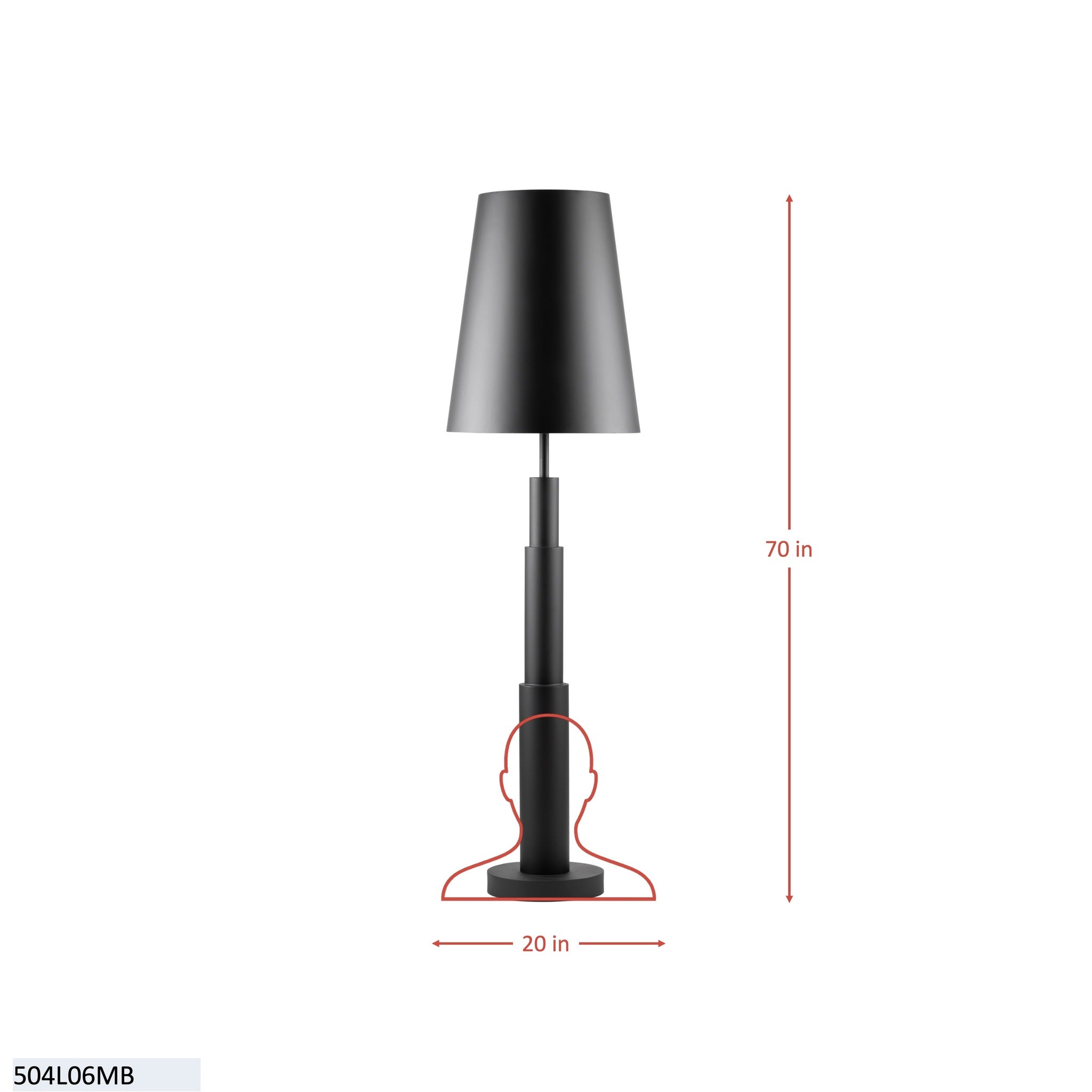 Giustino 6 Light Floor Lamp - Matte White