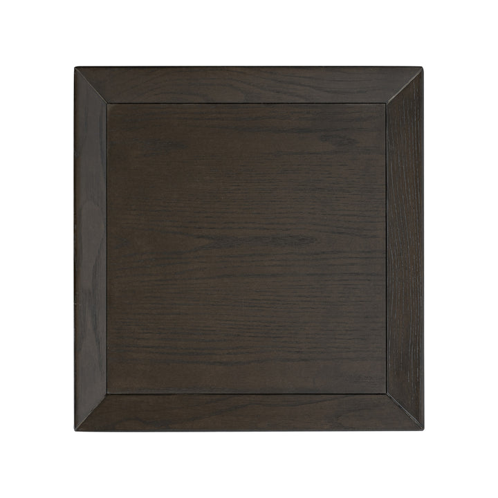 Continental 506TA16B Side Table - Dark Brown Oak/Geo
