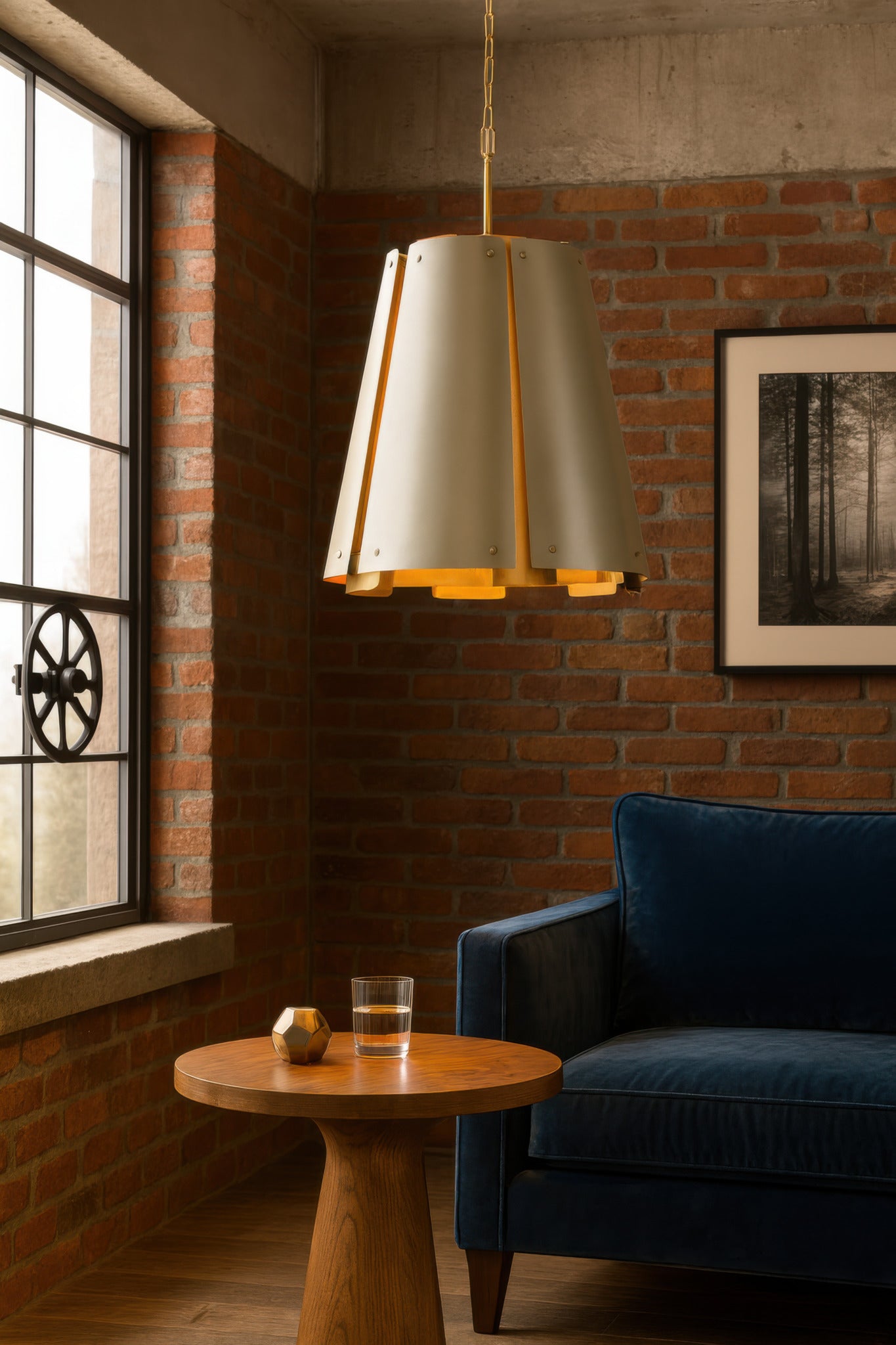 Peep Show 6-Light Foyer - Sunwashed Silver/Brushed Sienna