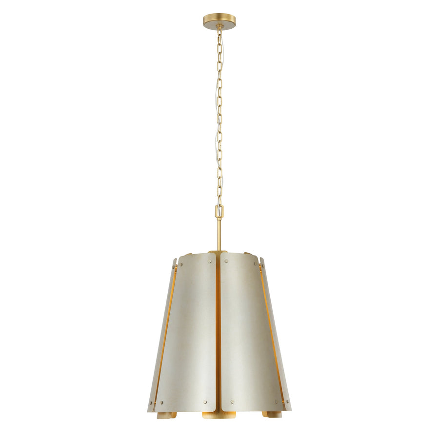 Peep Show 518F06SSBS 6-Lt Foyer - Sunwashed Silver/Brushed Sienna
