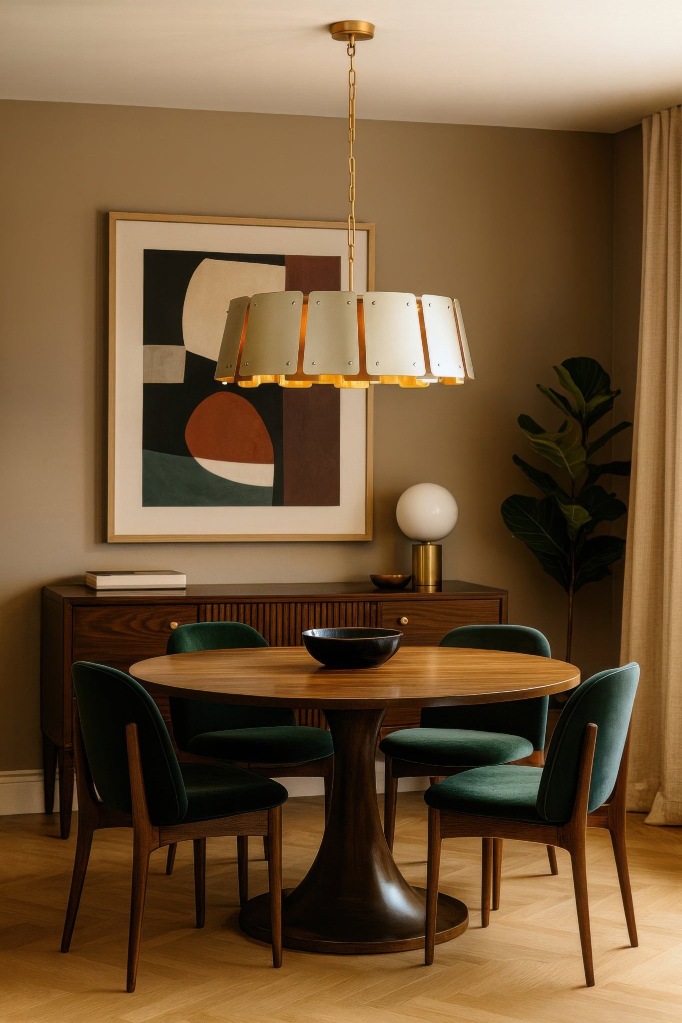 Peep Show 8 Light Pendant - Sunwashed Silver/Brushed Sienna