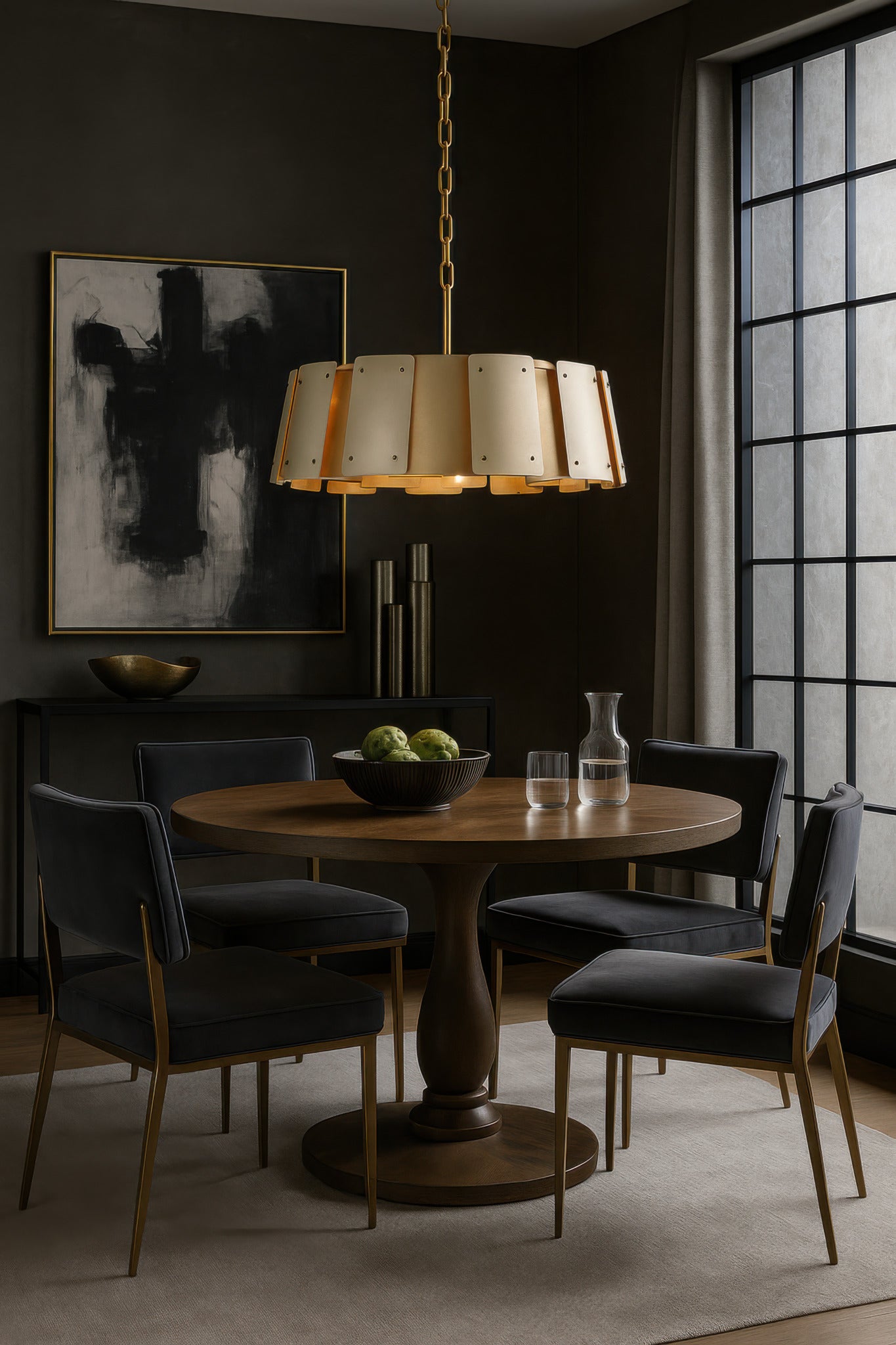 Peep Show 8-Light Pendant - Sunwashed Silver/Brushed Sienna