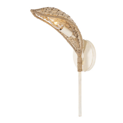 Century Palm 1 Light Sconce - Country White