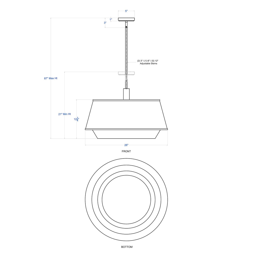 Desert Flyer 520P06SBW 6-Lt Pendant - Satin Brass/Medium Walnut