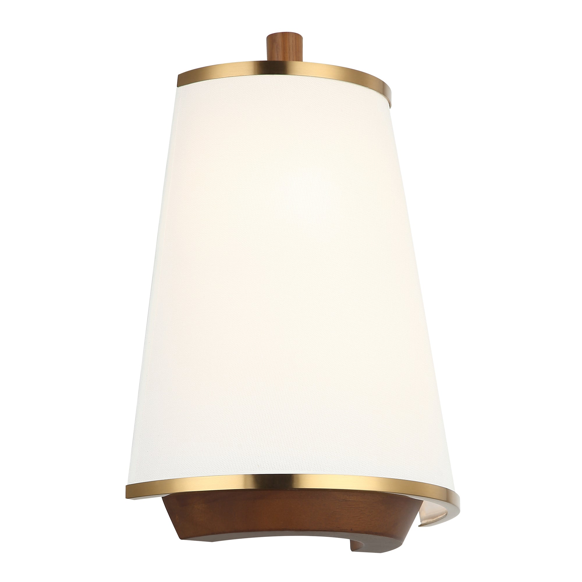 Desert Flyer 2 Light Sconce - Satin Brass/Medium Walnut
