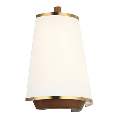 Desert Flyer 2 Light Sconce - Satin Brass/Medium Walnut