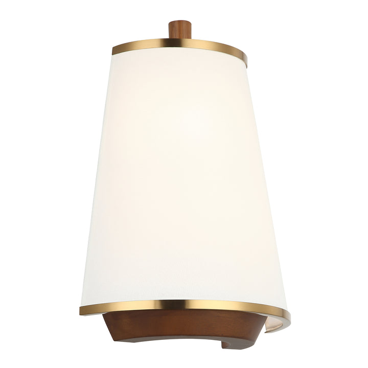 Desert Flyer 520W02SBW 2-Lt Sconce - Satin Brass/Medium Walnut