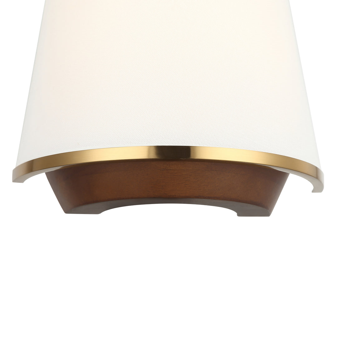 Desert Flyer 520W02SBW 2-Lt Sconce - Satin Brass/Medium Walnut