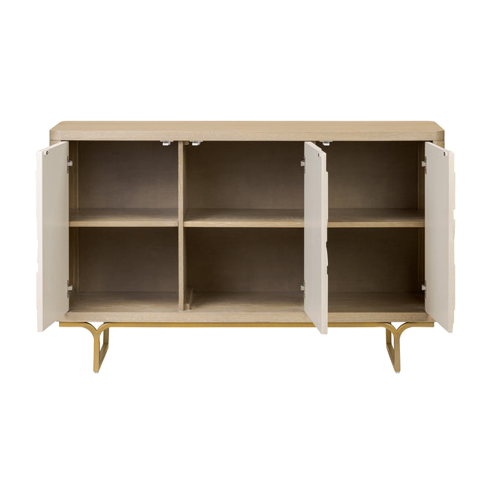 Montage 522ST54A Credenza - Light Oak/Parchment Wood