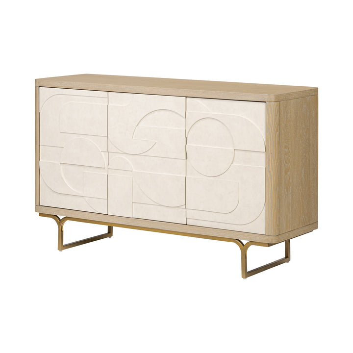 Montage 522ST54A Credenza - Light Oak/Parchment Wood