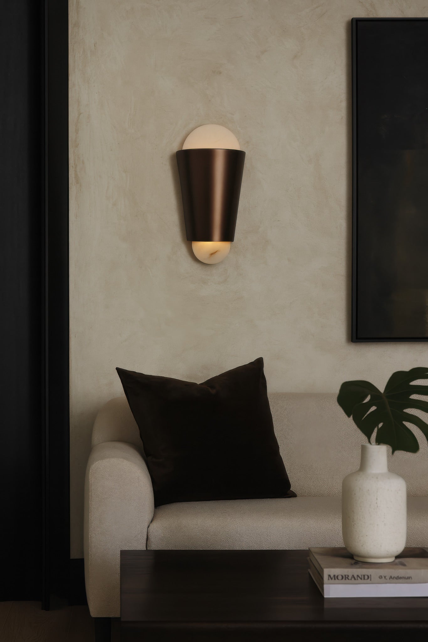 Rock On 2 Light Sconce - Brontourage/Matte Black