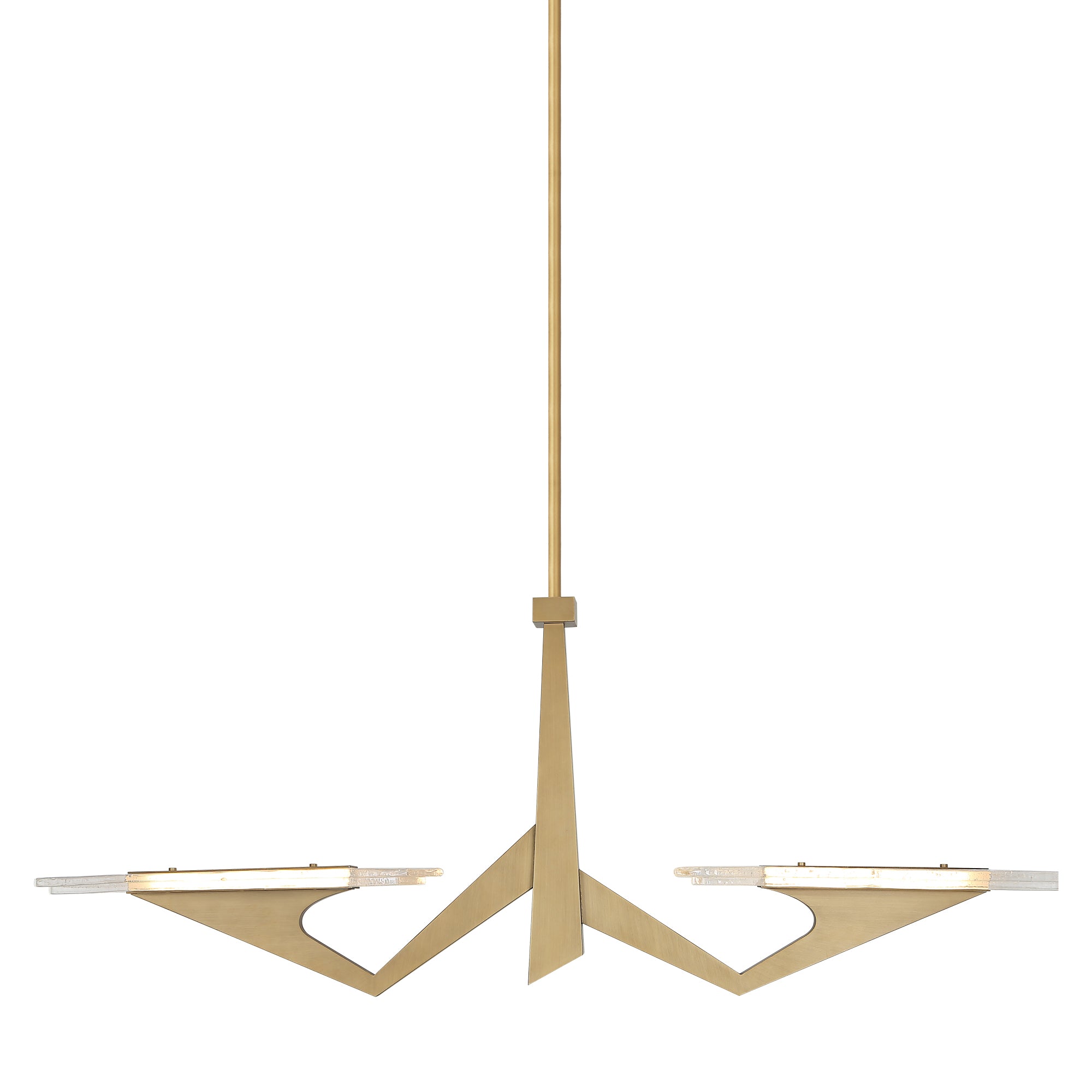 Down the Wrong Path 2-Light Medium Linear - Brass Kisser