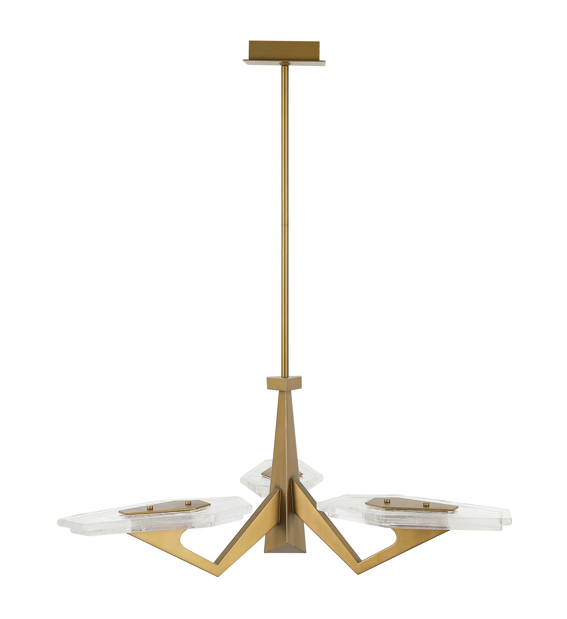 Down the Wrong Path 3 Light Pendant - Brass Kisser