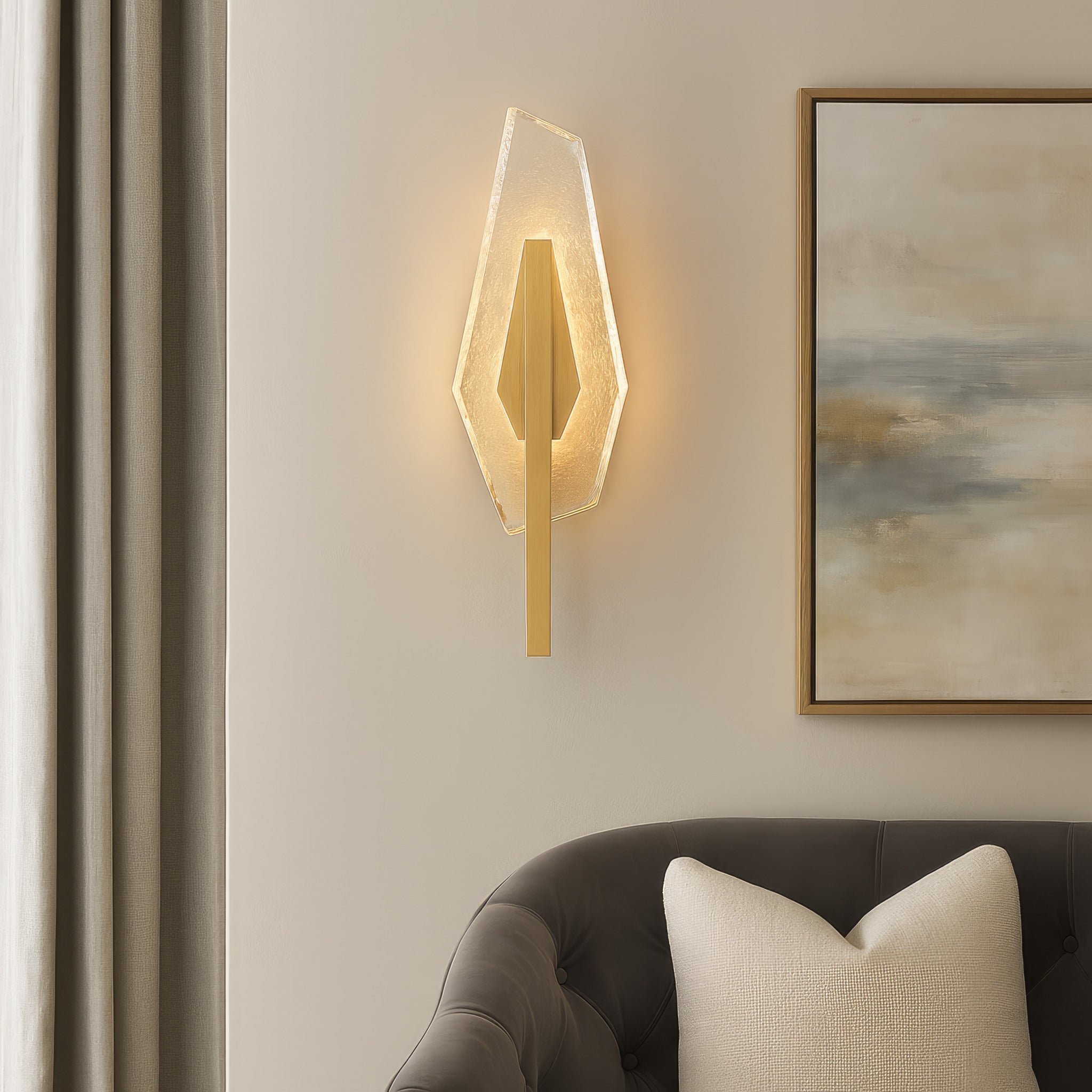 Down the Wrong Path 1 Light Sconce - Brass Kisser