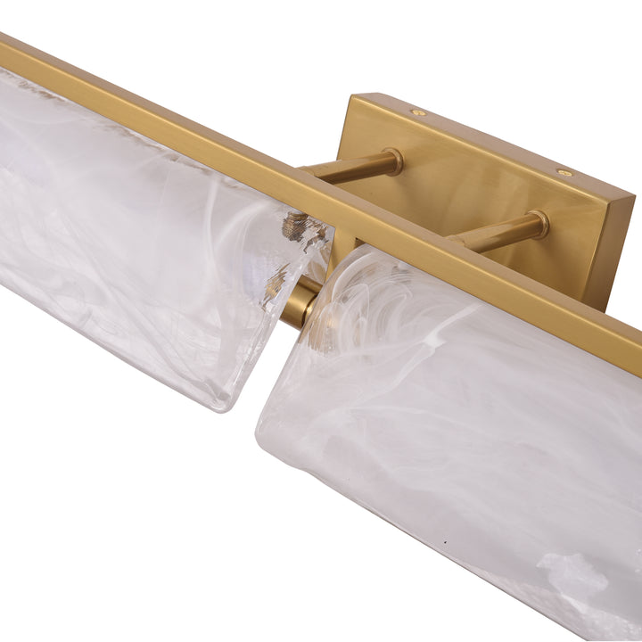 Mingle 531B02SB 2-Lt Bath - Satin Brass