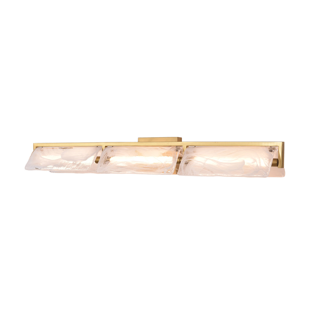 Mingle 531B03SB 3-Lt Bath - Satin Brass
