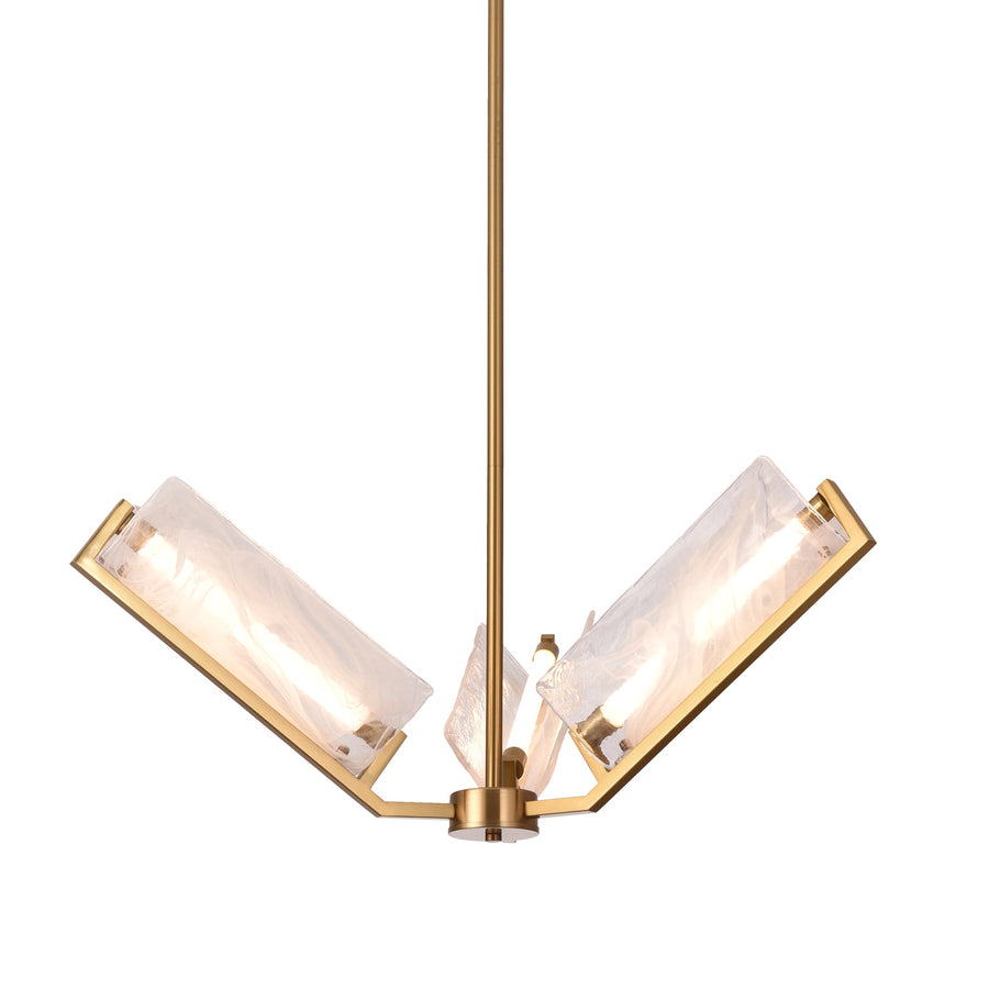 Mingle 531C03SB 3-Lt Chandelier - Satin Brass