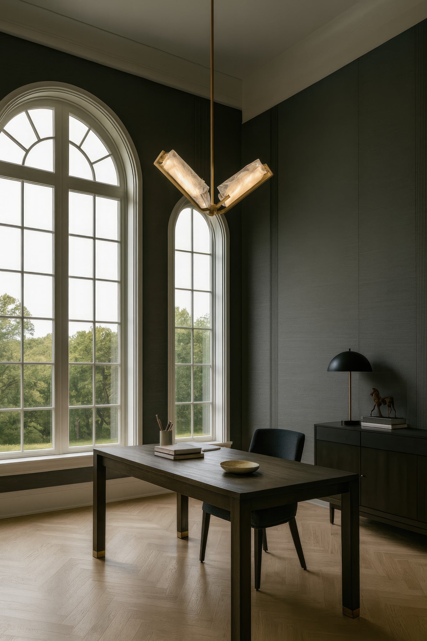 Mingle 3-Light Chandelier - Satin Brass