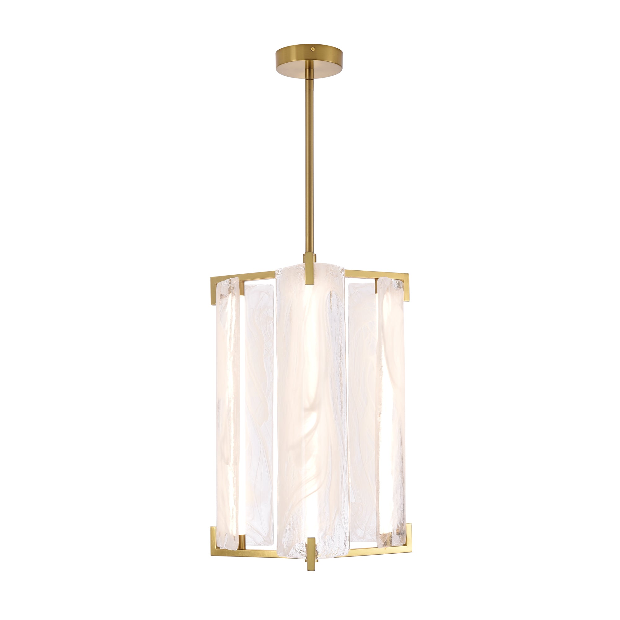 Mingle 3 Light Pendant - Satin Brass