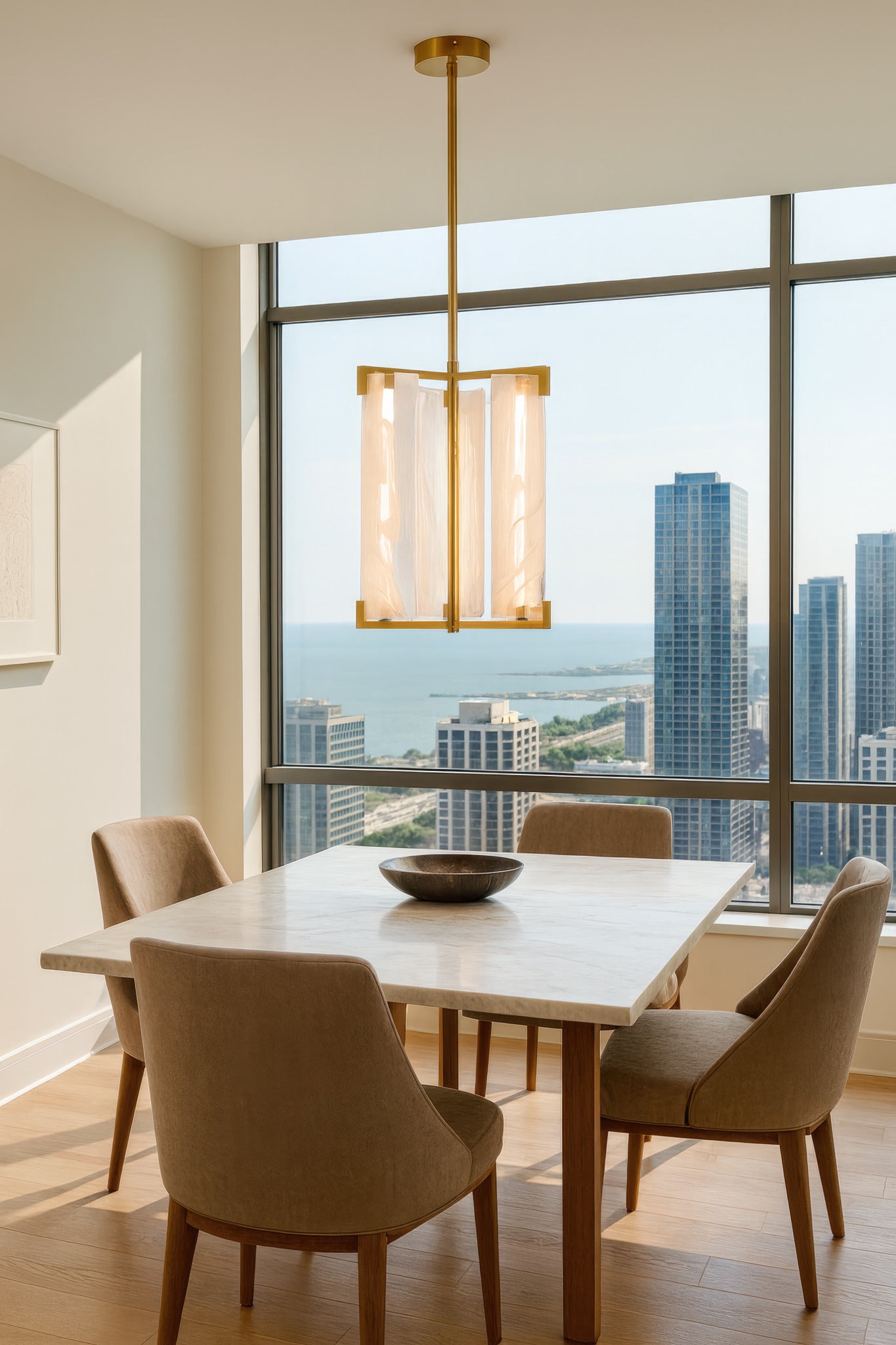 Mingle 3 Light Pendant - Satin Brass
