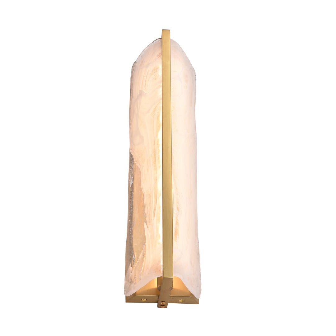 Mingle 531W01LSB 1-Lt Tall Sconce - Satin Brass