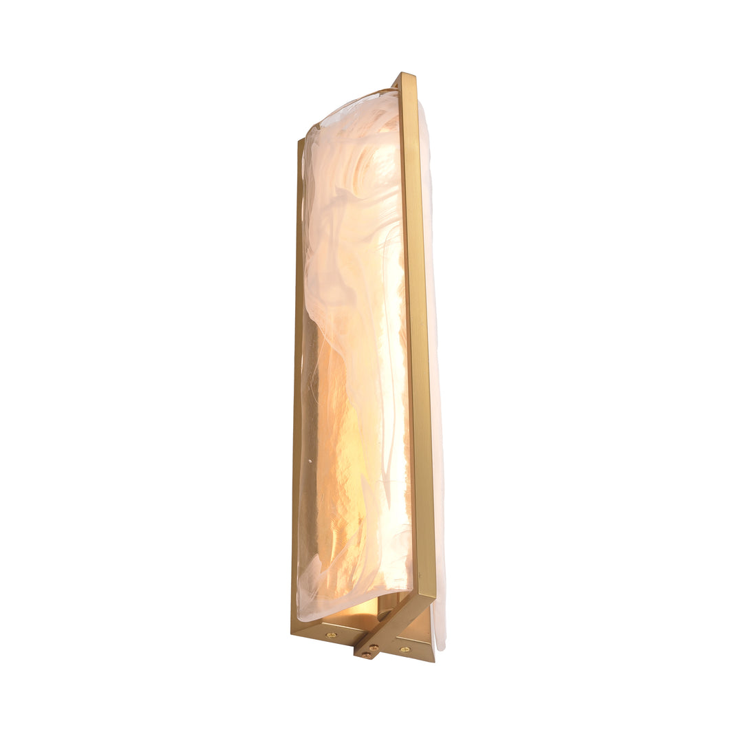 Mingle 531W01LSB 1-Lt Tall Sconce - Satin Brass
