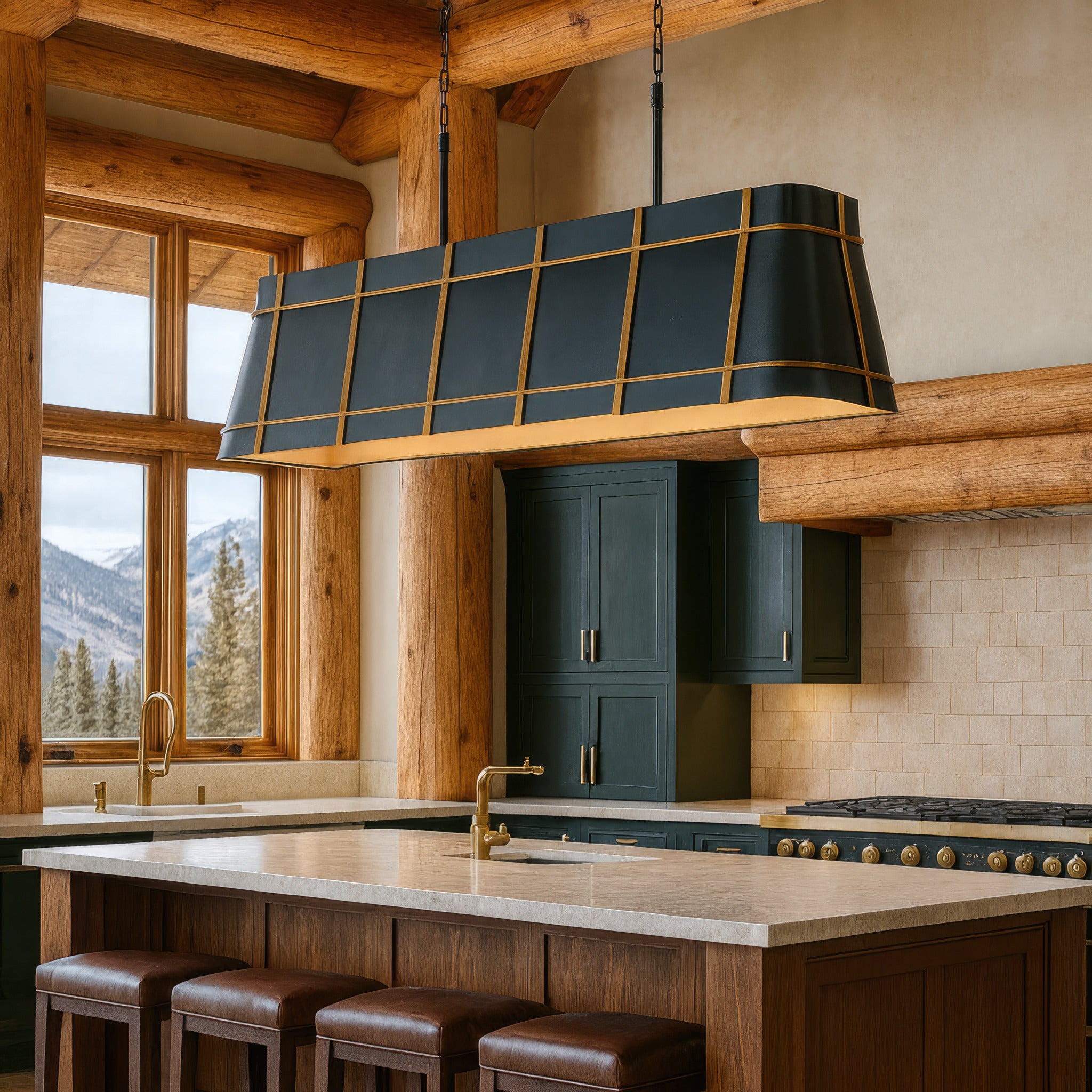 Brasserie 6 Light Linear - Blackened Zinc/Heritage Bronze