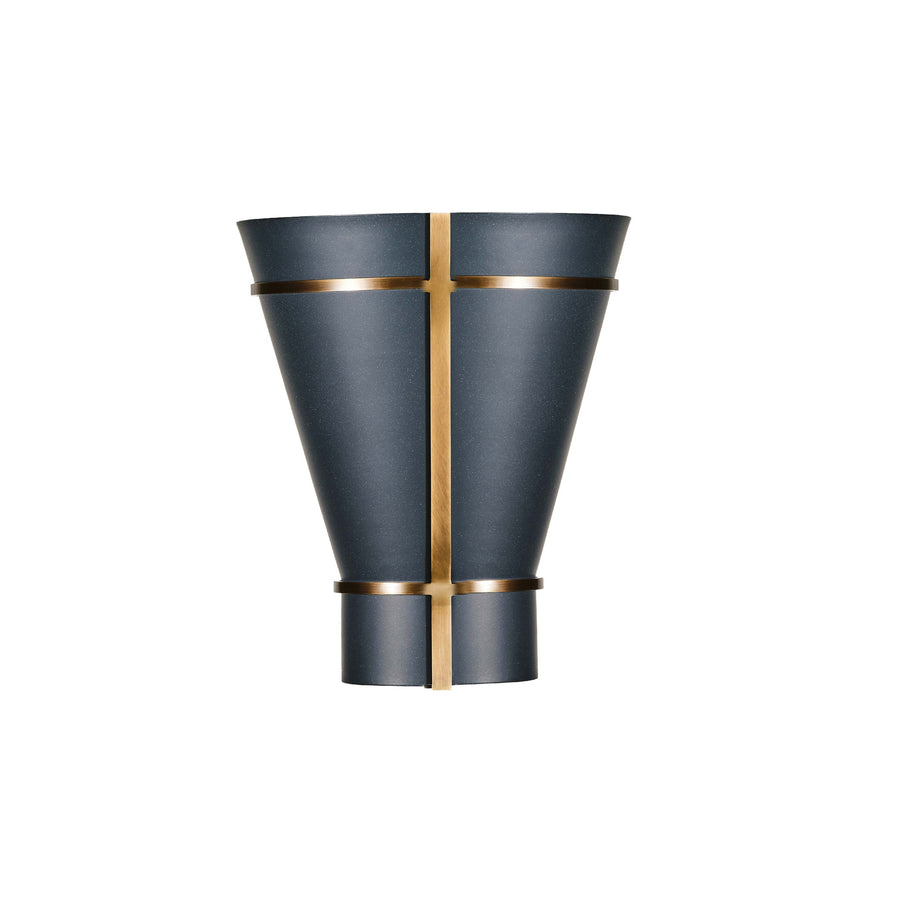 Brasserie 536W01ZNCBRZ 1-Lt Sconce - Blackened Zinc/Heritage Bronze