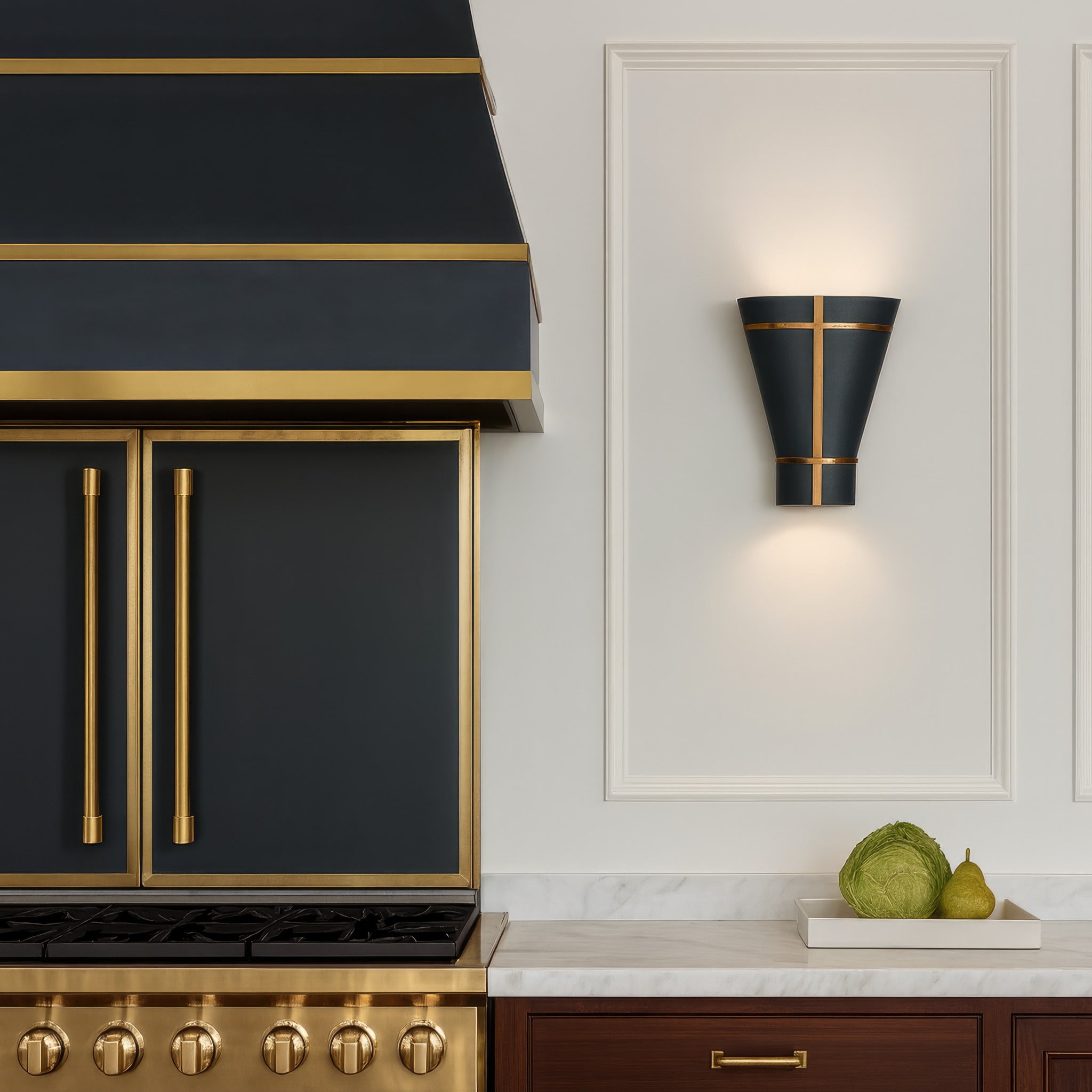 Brasserie 1-Light Sconce - Blackened Zinc/Heritage Bronze