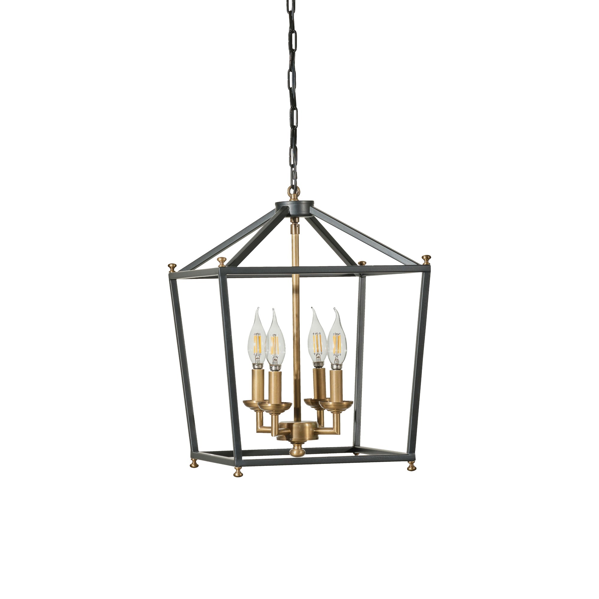Gridlock 4-Light Pendant - Heritage Black/Antique Bronze