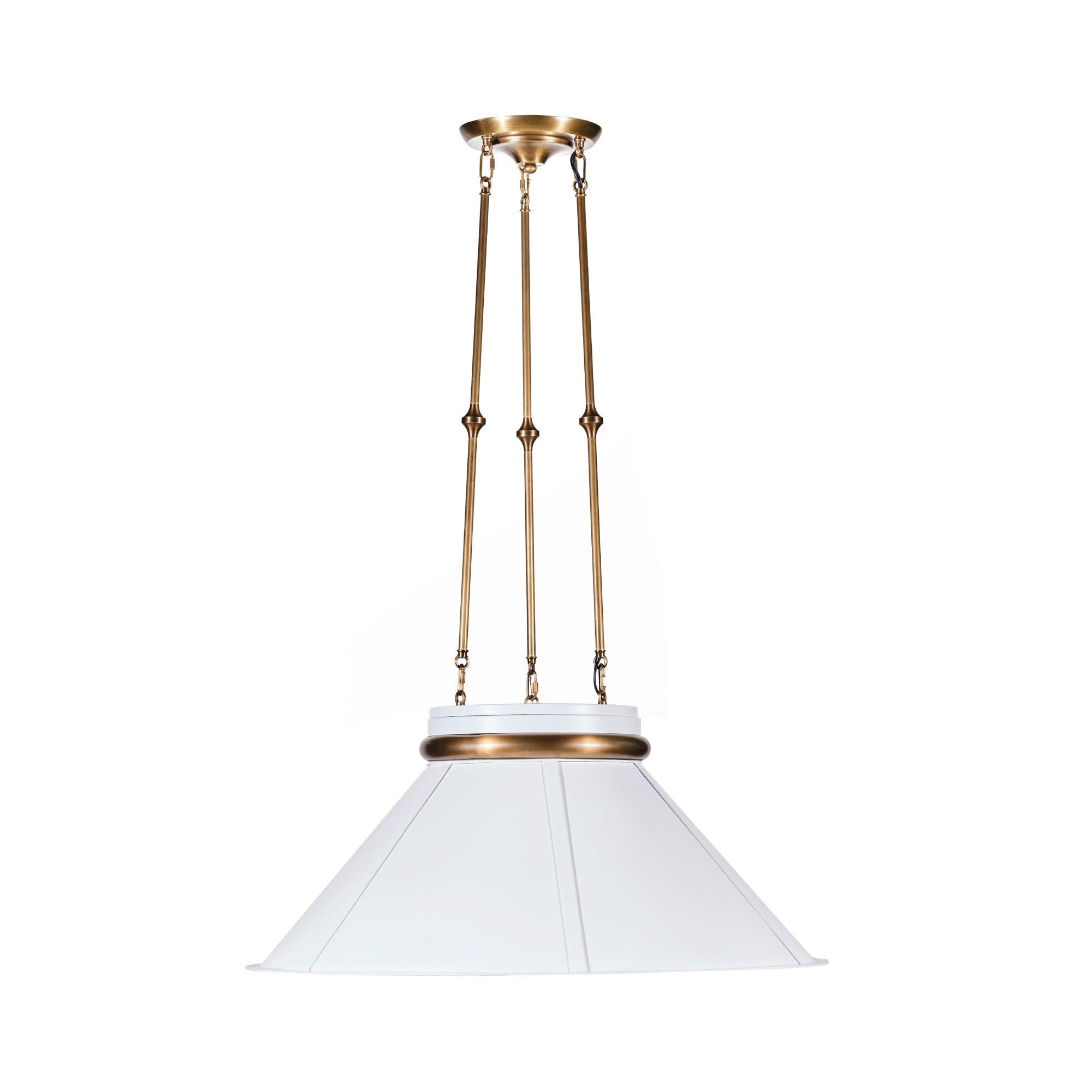 Mood Swings 1-Light Round Pendant - Heritage White/Heritage Bronze