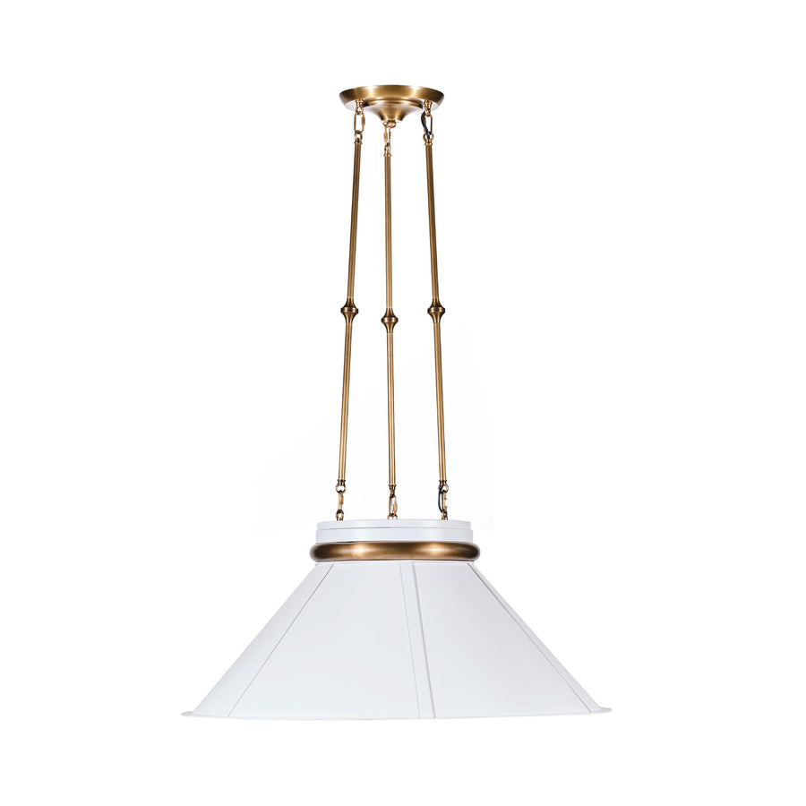 Mood Swings 540P01AWHTBRZ 1-Lt Round Pendant - Heritage White/Heritage Bronze