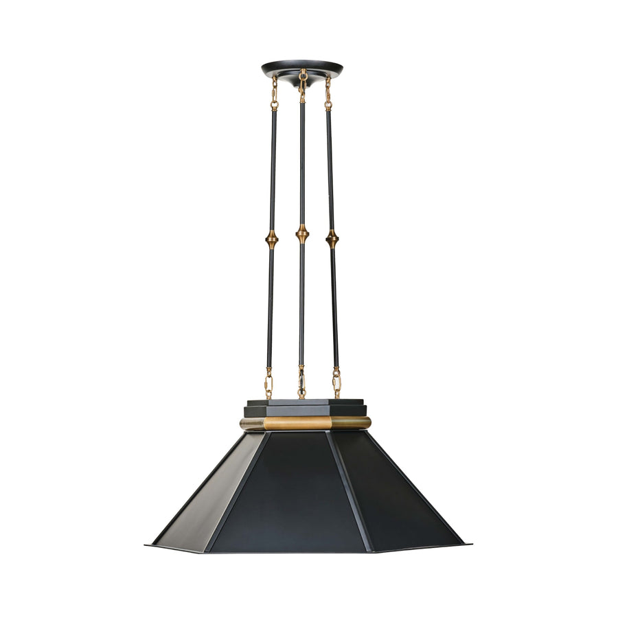 Mood Swings 540P01BBLKBRZ 1-Lt Hexagonal Pendant - Heritage Black/Heritage Bronze