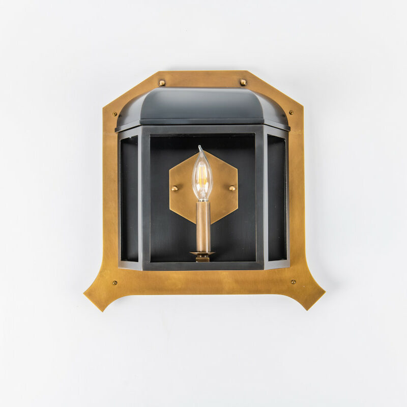 Gaslighter 542W01ZNCBRZ 1-Lt Sconce - Blackened Zinc/Heritage Bronze