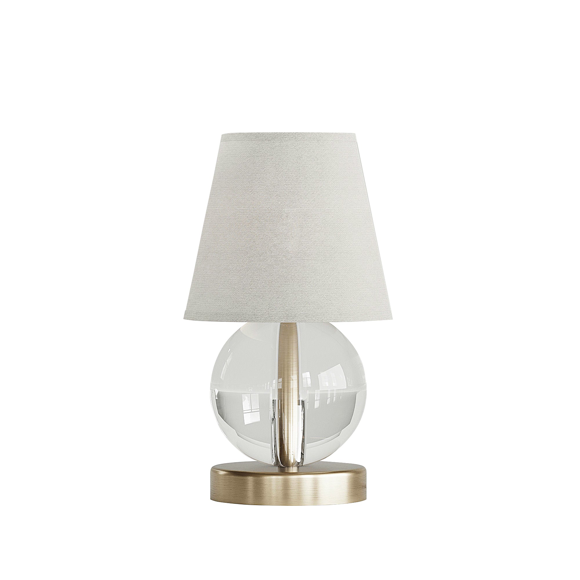 Mona & Lisa 1 Light Spherical Crystal Table Lamp - Antique Bronze