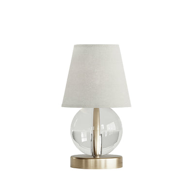 Mona & Lisa 1 Light Spherical Crystal Table Lamp - Antique Bronze