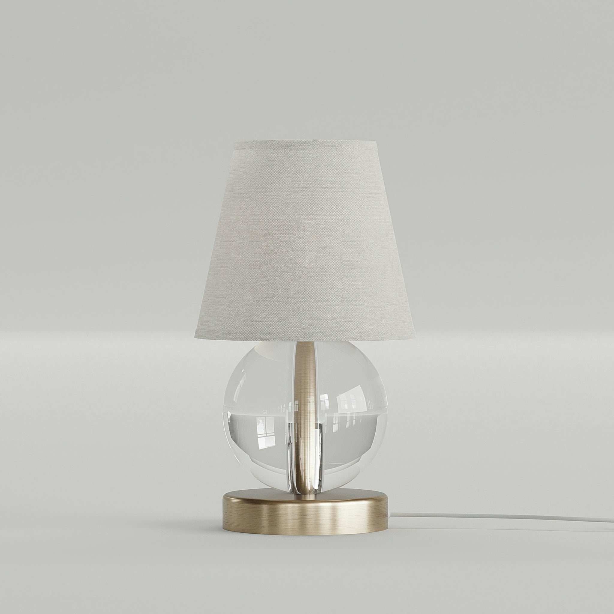 Mona & Lisa 1 Light Spherical Crystal Table Lamp - Antique Bronze